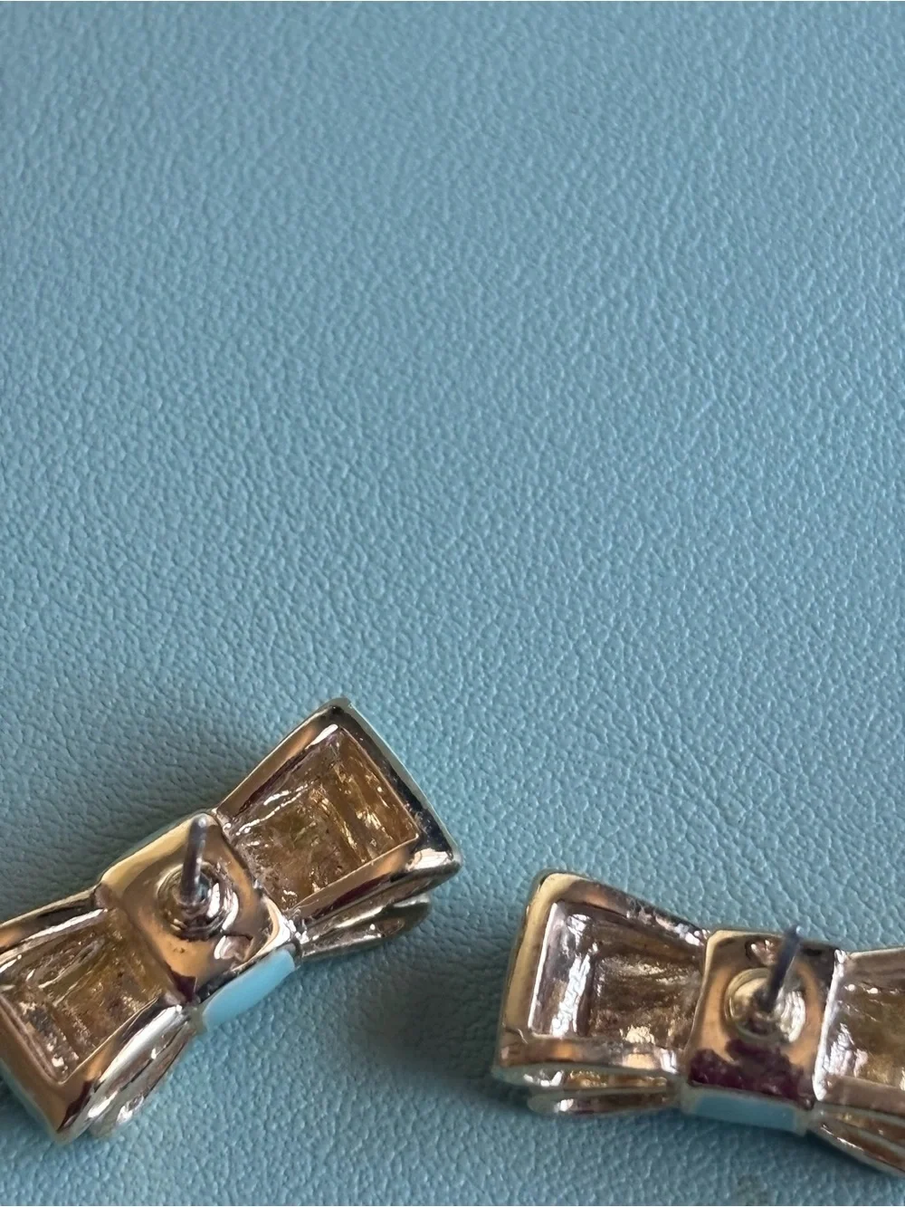 kate spade Mint and Gold Bow Stud Earrings - Women Jewelry